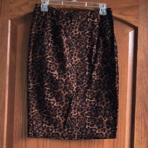 Black & brown animal print skirt